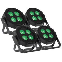 Eliminator Mega Hex L Pars with LEDs & Remotes Quad Pack | IDJNOW