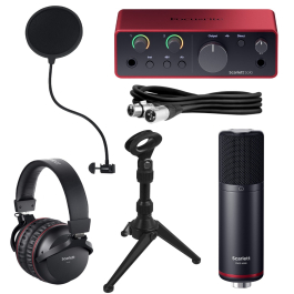 Focusrite Scarlett Solo Studio 4G System with Mic Stand | IDJNOW