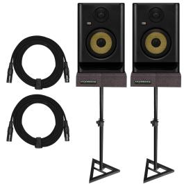 KRK Rokit 5 G5 RP5G5 Studio Monitor w/Stands Package | IDJNOW