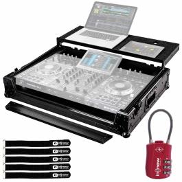 Odyssey Black Denon Prime 4 Case with Red TSA Lock | IDJNOW