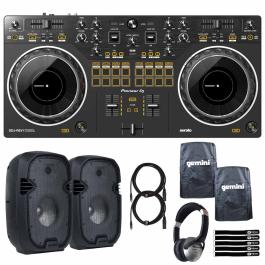 Pioneer DJ DDJ-REV1 with PartyBox Rave8 Speakers | IDJNOW
