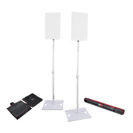 ProX X-POLARIS-WH X2 Set of White Speaker Stands | IDJNOW