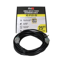 ProX XC-P121-25 25' 110VAC Female 18AMP Extension Power Cord