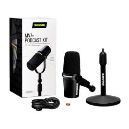 Shure MV7+-K-BNDL Microphone with Stand - Black | IDJNOW