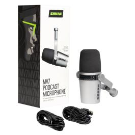 【使用期間1週間】SHURE MV7 PODCAST MICROPHONE Shure MV7 Podcast Microphone in Black | IDJNOW