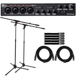 Steinberg UR44 USB Audio Interface & Boom Stands | IDJNOW