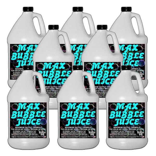 Froggy’s Fog BU-MX-1 MAX Bubble Fluid - 10x the Bubbles from Ordinary Machines - 8 Gallons