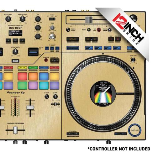 12 Inch Skinz (14) Piece Brushed Gold DDJ-REV7 Kit | IDJNOW