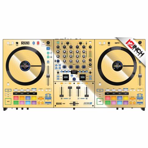 12 Inch Skinz Mirror Gold (14) Piece Adhesive Skinz Kit for Rane Four