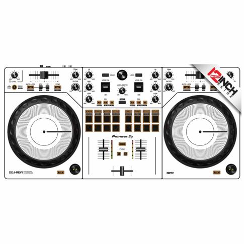 12 Inch Skinz White/Black Adhesive Kit for DDJ-REV1 | IDJNOW