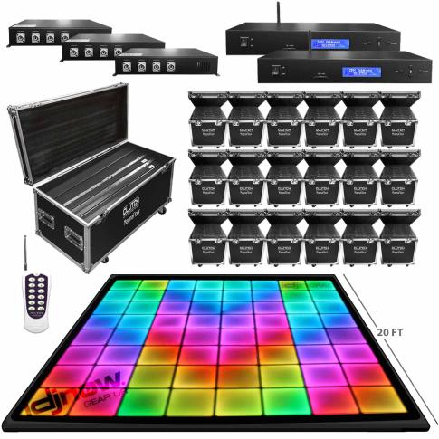 20x20 Glow Dance Floor with 144x Clutch MagnaFloor Glow Panels