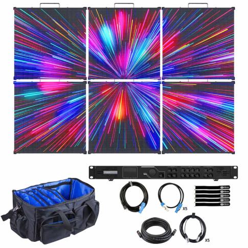 3x2 American DJ VS3 Video Panels Six Pack with Controller & Bag
