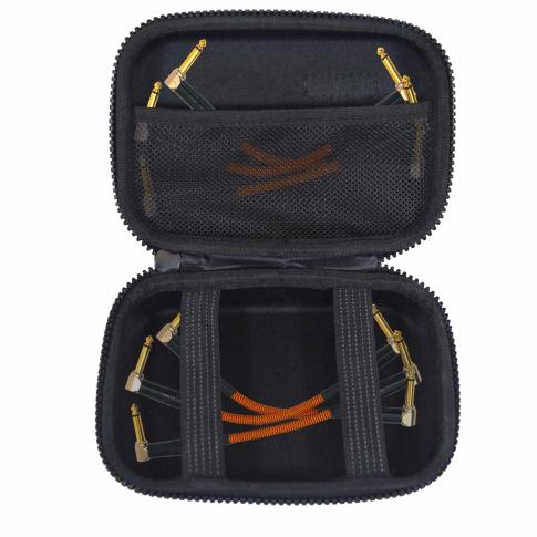6x Clutch 6" Right Angle Patch Cables with Universal Zippered Case