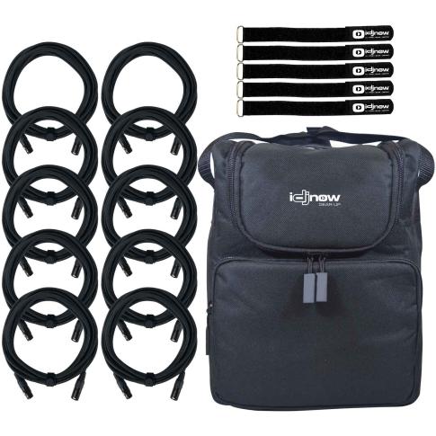(10) 25FT Sure-Fit DMX Connecting Cables with Accessory Case