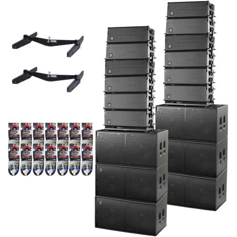 (12) DAS Event 210A 10" Line Array Speakers with 18" Subwoofers & Rigging
