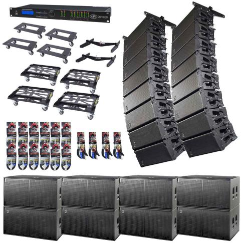 (16) DAS Event 210A Dual 10" Array Speakers with 8x 18" Subwoofers