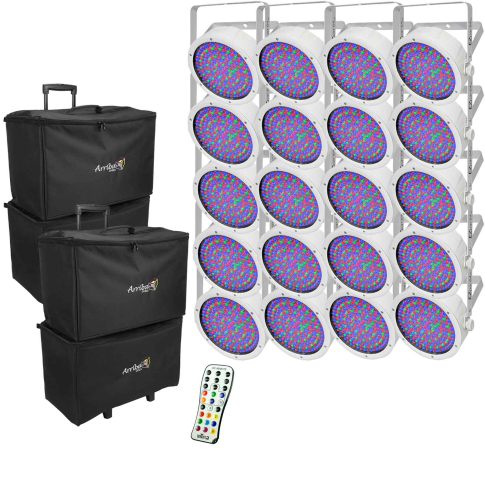(20) Chauvet DJ EZpar 64 RGBA in White Bundle