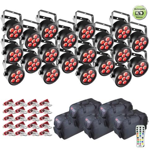 (20) Chauvet DJ EZpar T6 USB Wash Lights & DMX Transceivers