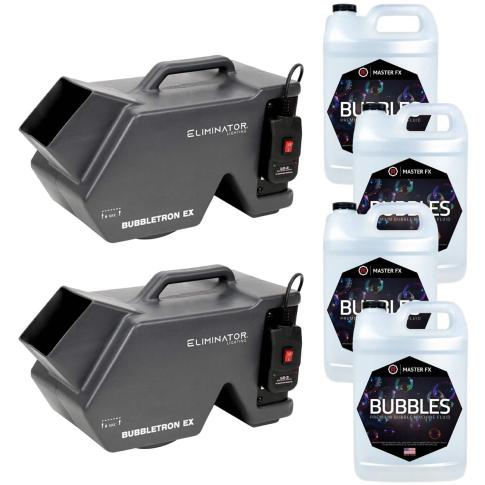 (2) American DJ BubbleTron Bubble Machines with 4 Gallons of Fluid