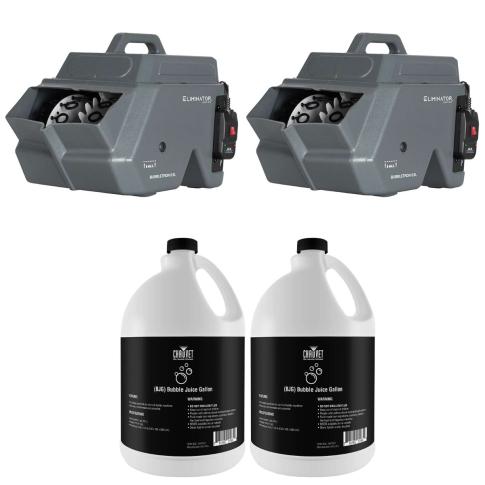 (2) American DJ Bubbletron EXL Bubble Machines with 2 Gallons of Fluid