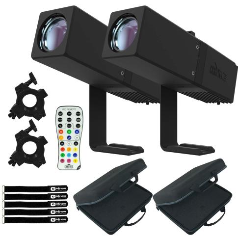 (2) Chauvet DJ Freedom Gobo IP Wireless LED Gobo Projectors with Cases