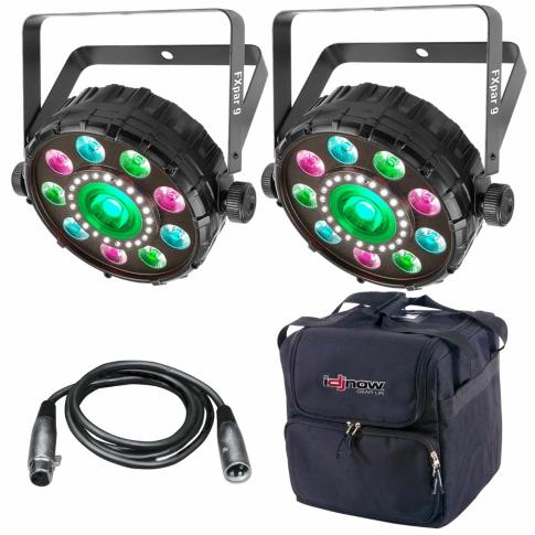 (2) Chauvet DJ FXpar 9 Compact Multi Effect Par Lights Package