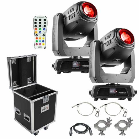 (2) Chauvet DJ Intimidator Beam 140SR Moving Heads & Road Case