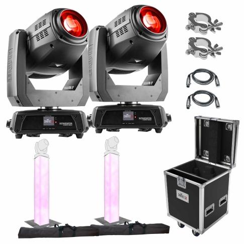 (2) Chauvet DJ Intimidator Hybrid 140SR Moving Heads with 4.92' Towers