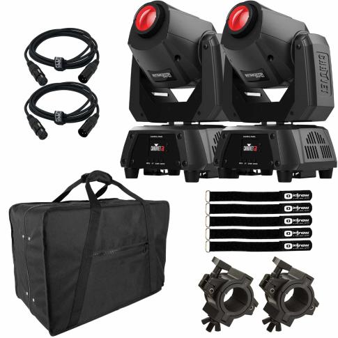 (2) Chauvet DJ Intimidator Spot 160 ILS Lights with Bags