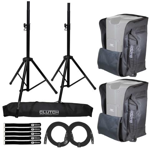 (2) Clutch CL-TOTE1200 Universal Tote/Bags with Tripod Speaker Stands