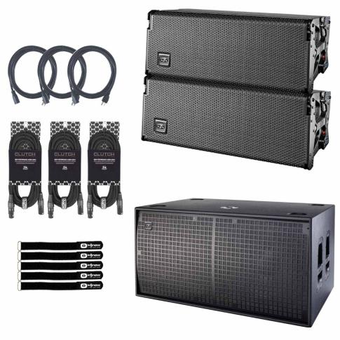 (2) DAS Event 208A Dual 8" Line Array Speakers with Dual 18" Subwoofer