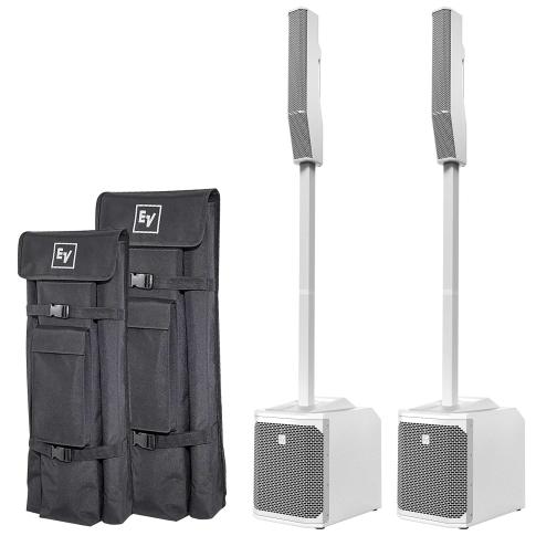 (2) Electro-Voice EVOLVE 30M White Portable Column Systems Package