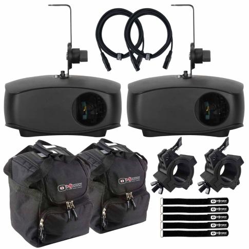 (2) Eliminator Lighting Cosmic Burst Laser Beams with Lighting Cases