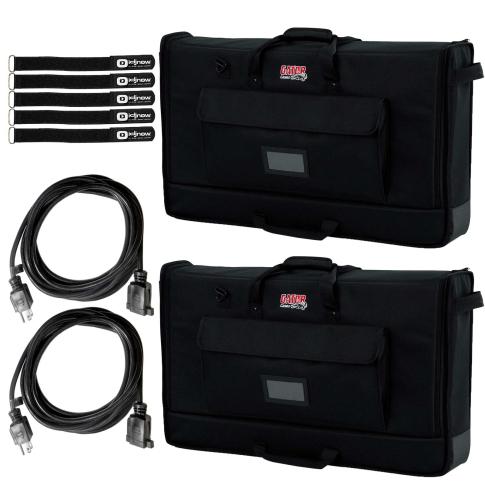 (2) Gator G-LCD-TOTE-MD Medium Padded LCD Transport Bags