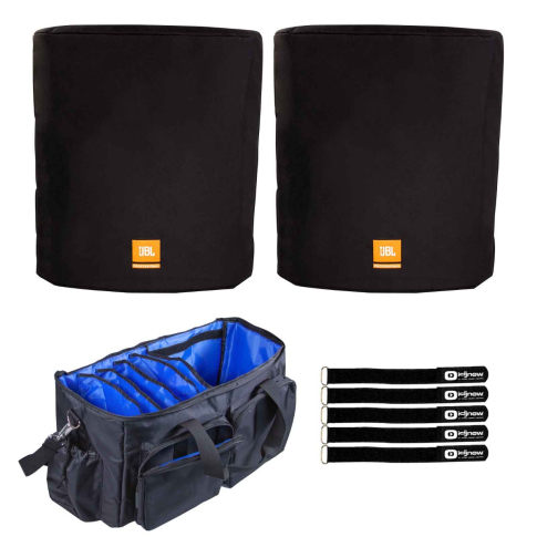 (2) JBL Bags PRX915XLF-CVR Slipcovers with Utility Transport Bag