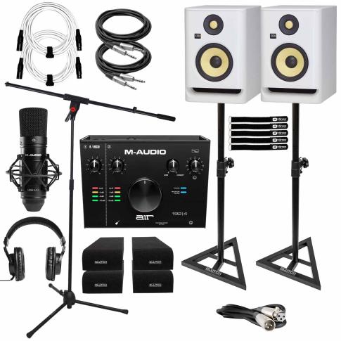 (2) KRK RP5 ROKIT G4 Monitors with M-Audio AIR 192 | 4 Pro System