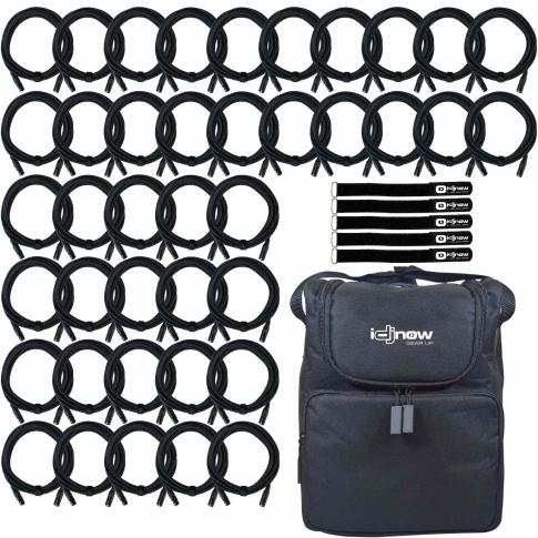 (40) 25FT Sure-Fit DMX Connecting Cables with Accessory Case