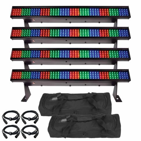 (4) Chauvet DJ COLORstrip Mini Bundle