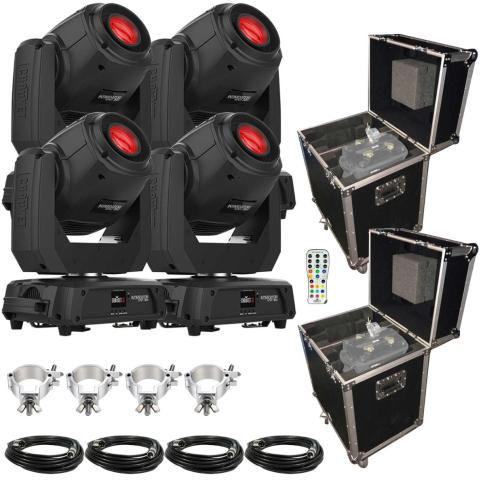 (4) Chauvet DJ Intimidator Spot 360X Moving Heads with Remote