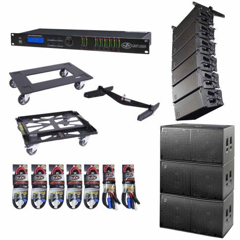(6) DAS Event 210A Dual 10" Line Array Speakers with 18" Subwoofers