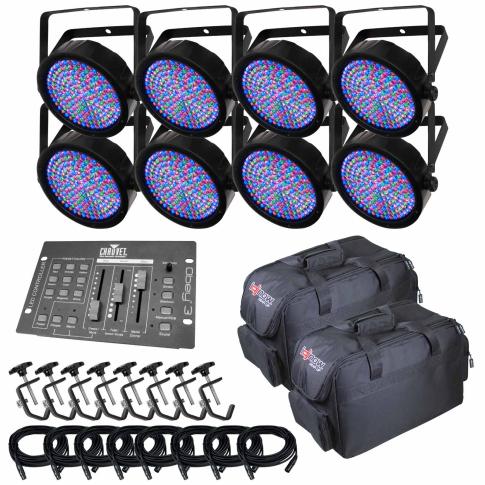 (8) Chauvet DJ SlimPAR 56 & Obey 3 Package