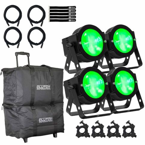 ADJ Dotz Par RGBL C.O.B. LED Par Fixtures 4-Pack with Utility Bags