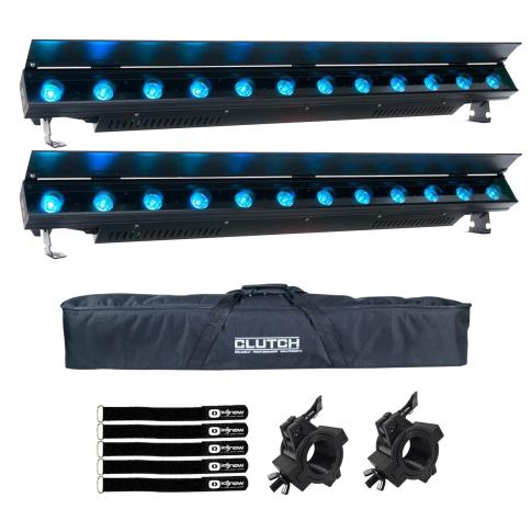 ADJ Ultra Hex Bar 12 LED Uplights Pair with Carrying Bag