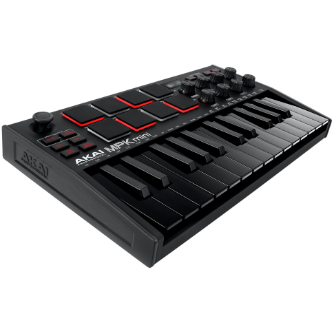 Akai Professional MPK Mini MK3 Keyboard and Pad Controller in black Angle