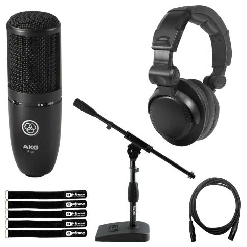 AKG P120 Perception 120 Black Microphone with Monitoring Headphones