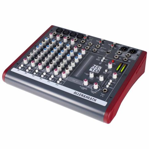 Allen & Heath ZED-10 Multipurpose Mixer for Live Sound and Recording Left
