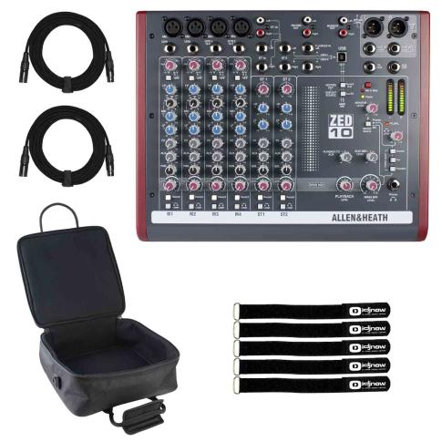 Allen & Heath ZED-10 Multipurpose Recording Mixer with Gear Bag