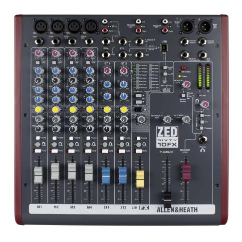 Allen & Heath ZED60-10FX FX Mixer with Cables | IDJNOW