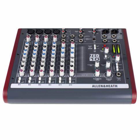 Allen & Heath ZED-10 Multipurpose Mixer for Live Sound and Recording Front