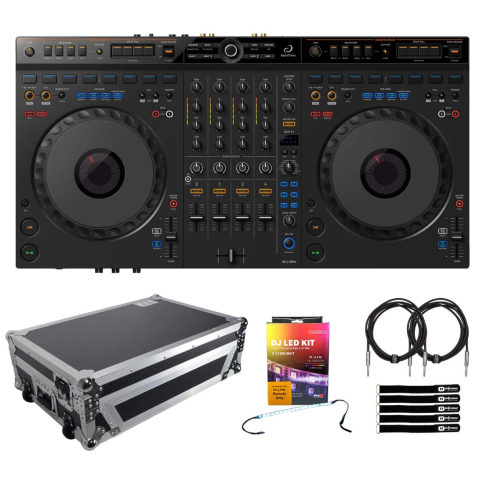 AlphaTheta DDJ-GRV6 4-Channel DJ Controller with Case Pack